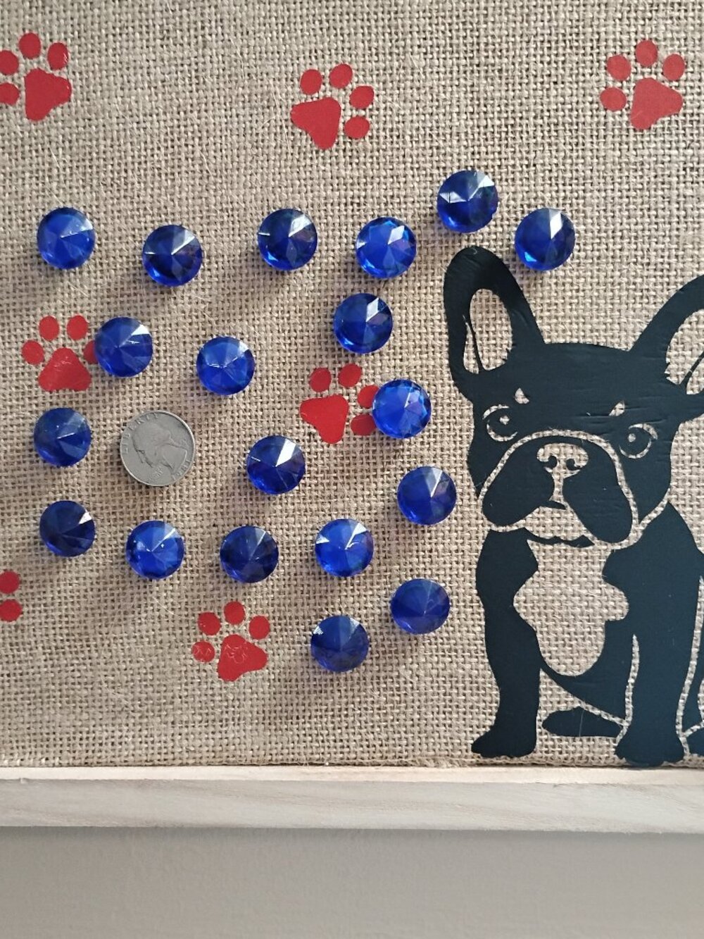 20 Pcs Dark Blue Diamonds Decorative Bulletin Board Push Pins